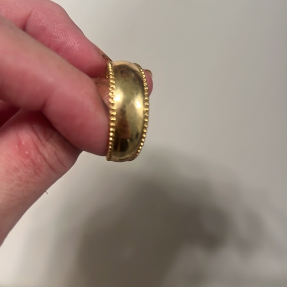 1.5 inch gold plated hoops, perfect for work or everyday wear - Picture 3 of 3